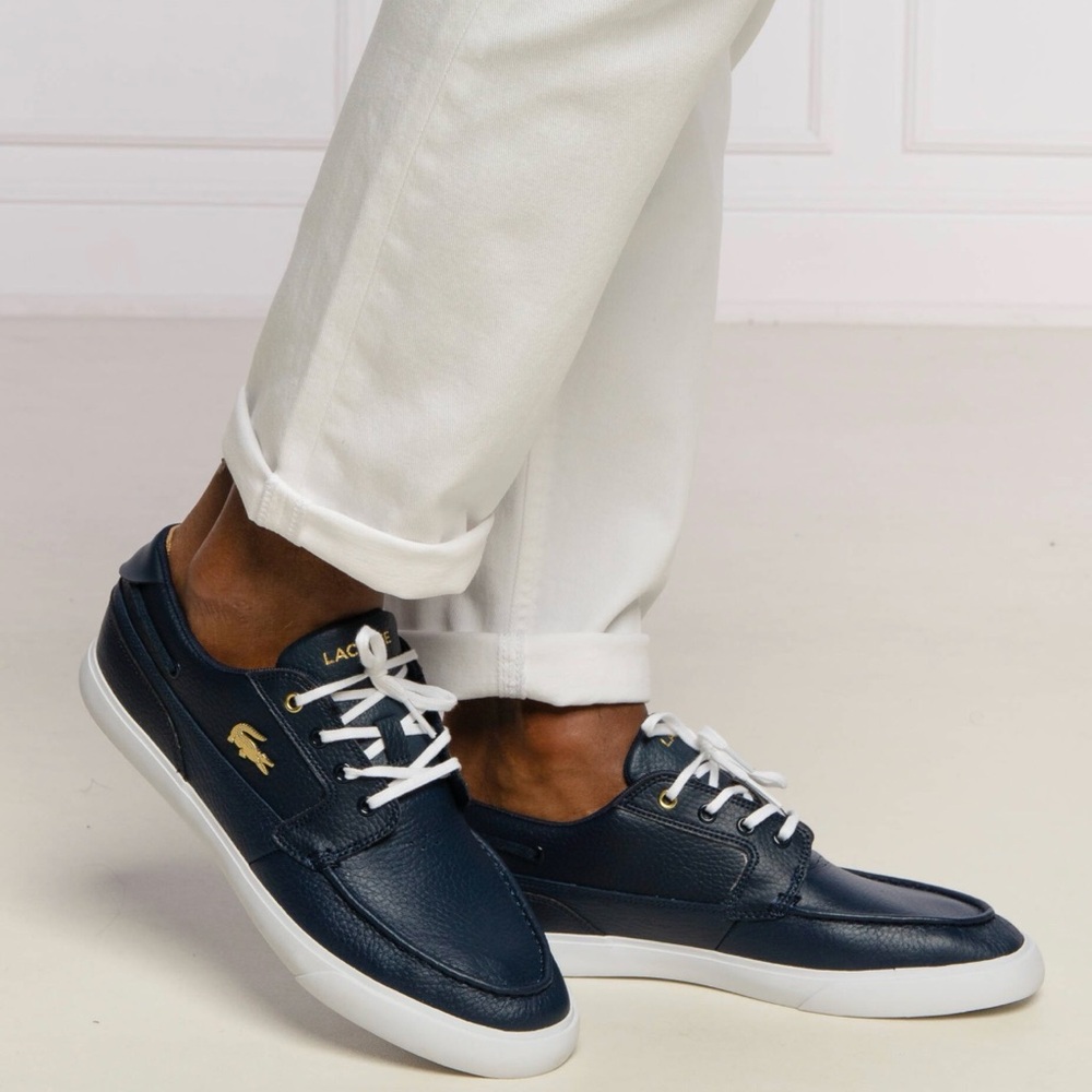 Lacoste Men's Navy Boat Shoes